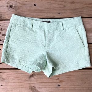 Mint green banana republic patterned shorts